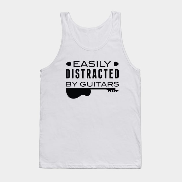 Easily Distracted By Guitars Tank Top by Cherrific